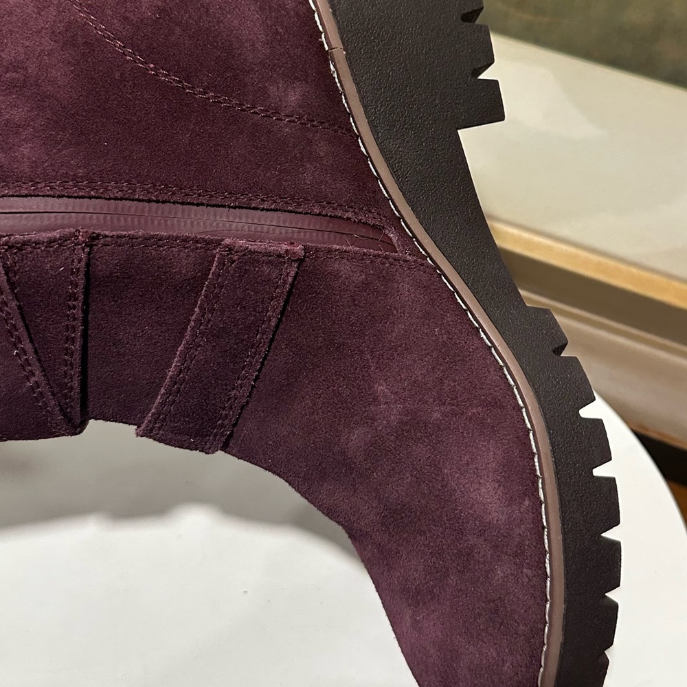 Blondo Wine Suede Buckle Ankle Boots - Picture 12 of 15